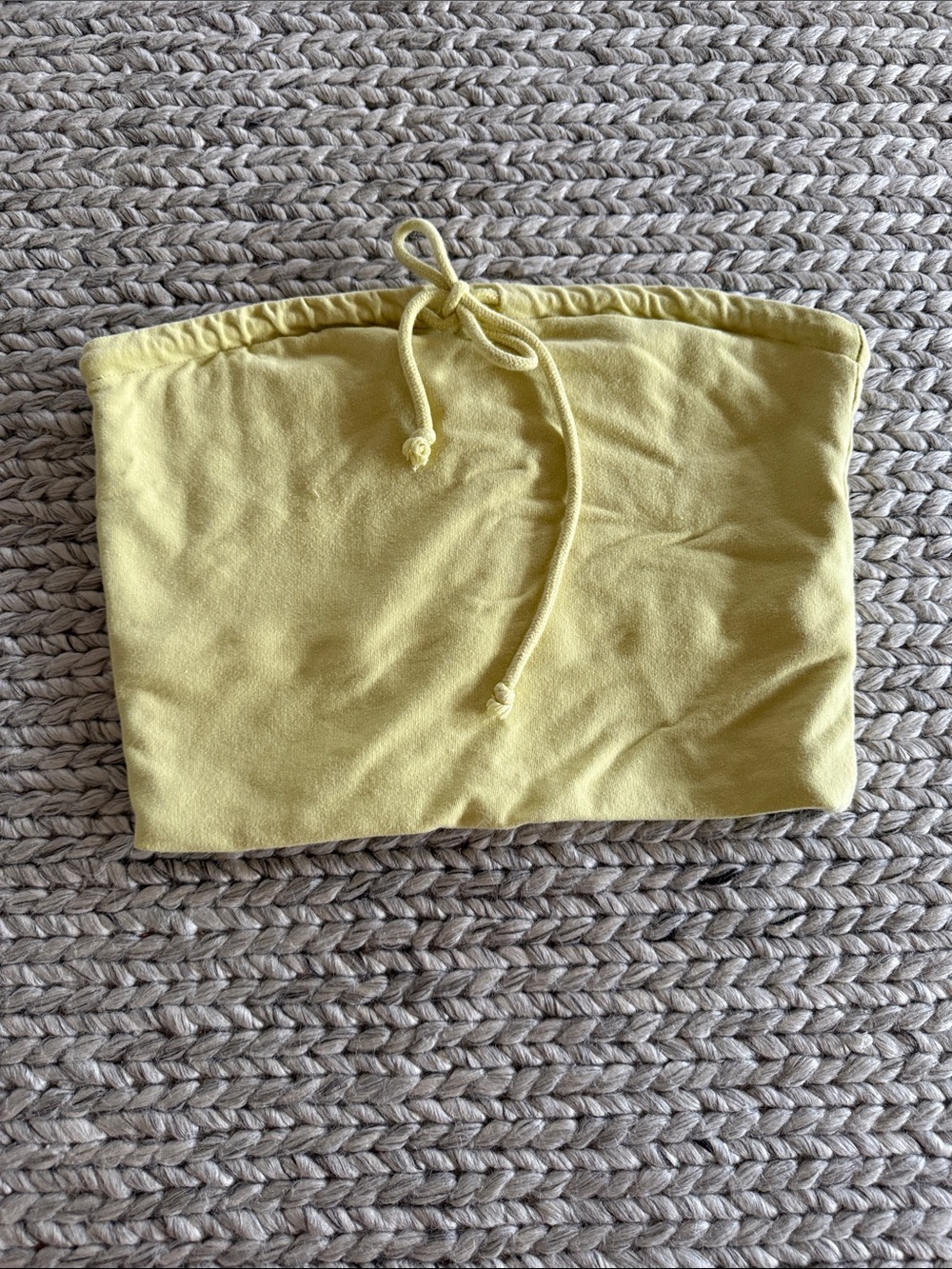 Mono B Light Yellow Drawstring Tube Top